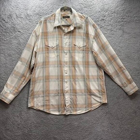 Stetson Men's 2XL Pearl Snap Western Shirt Long Sleeves Pointed Flap Pocket - Picture 1 of 11